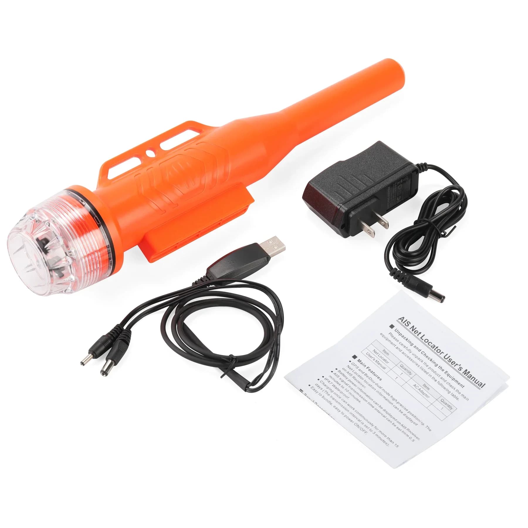 Matsutec HAB-130 Apparecchio di posizionamento per barche da pesca per barche marine Rete da pesca AIS con antenna Localizzatore GPS anti-smarrimento IPX7