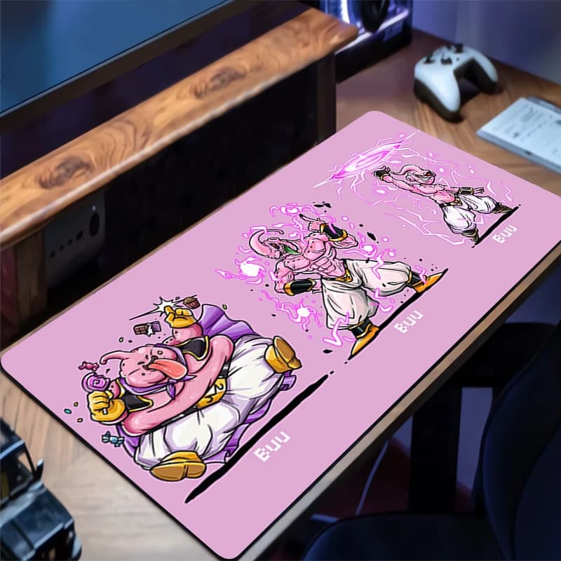 Tappetino per mouse Dragon Ball Majin Buu Ufficio Modello anime Tappetino da scrivania Accessori per PC Tappetino esteso Tappetino per mouse in gomma antiscivolo Tappetini da gioco