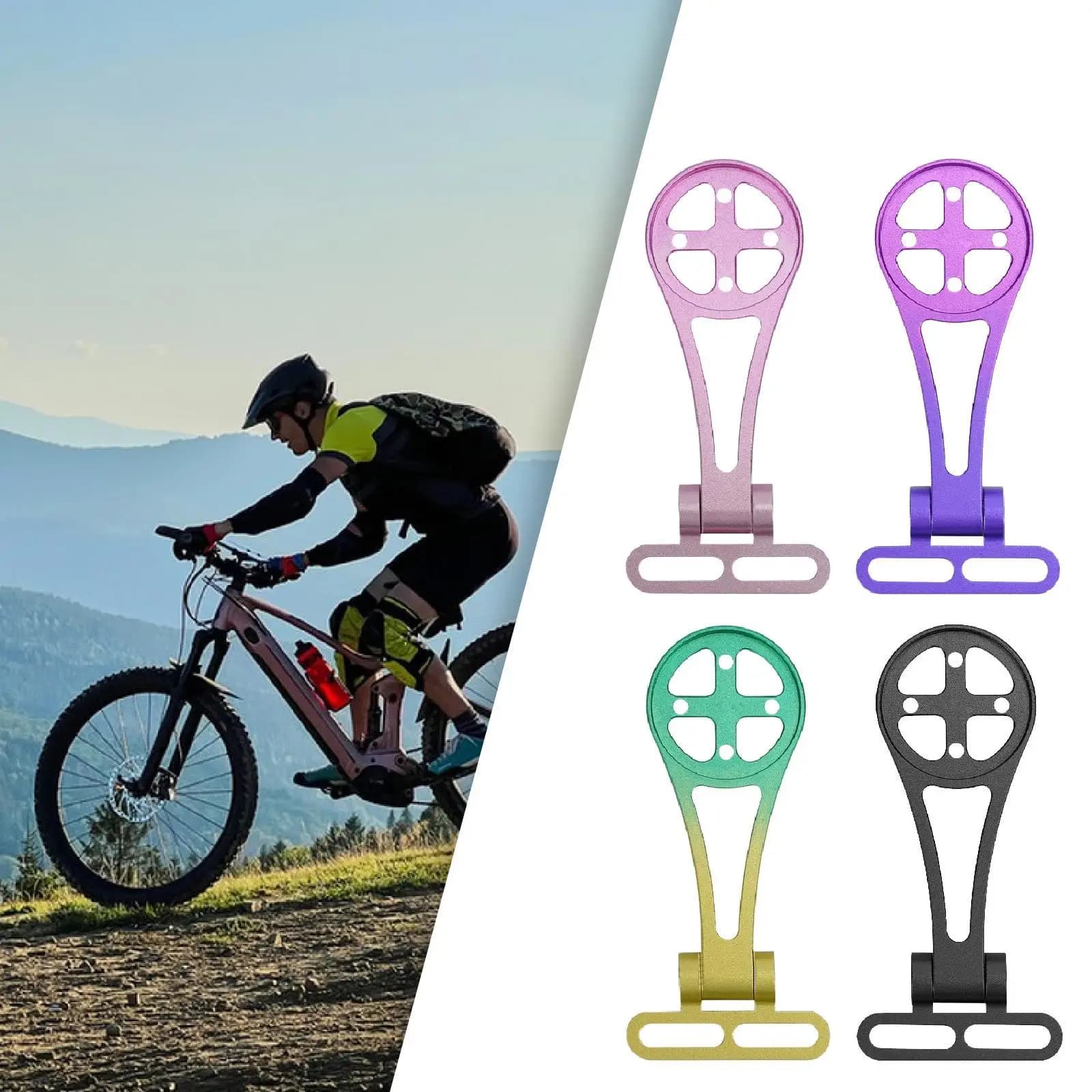 Supporto per computer da bici ad angolo regolabile per uomo e donna, supporto per tachimetro, supporto per fotocamera, per equitazione, ciclismo, sport all'aria aperta