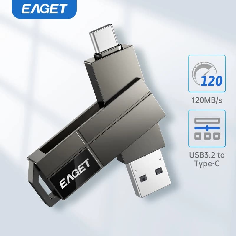 Eaget USB 3. 2 Chiavetta USB da tipo C a USB Pen Drive da 1 TB 256BG 128 GB 64 GB 2 in 1 Chiavetta USB 3.2 Chiavetta USB Tipo-C Pendrive