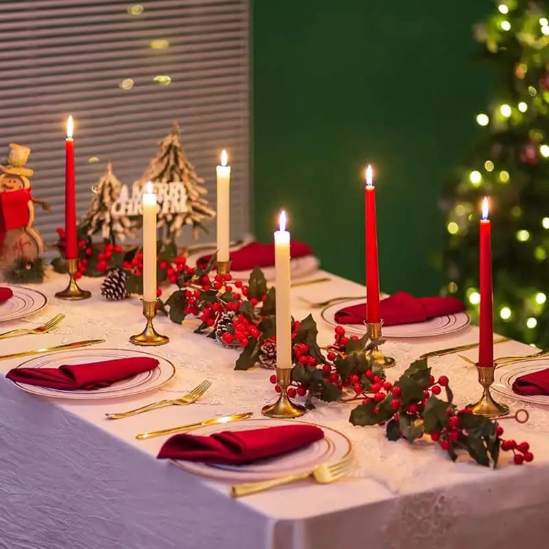 Nuovo Set di 2 Eleganti Portacandele Vintage in Ferro, Accessori per Cena a Lume di Candela, Candelabri per Bar, Feste, Casa e Hotel