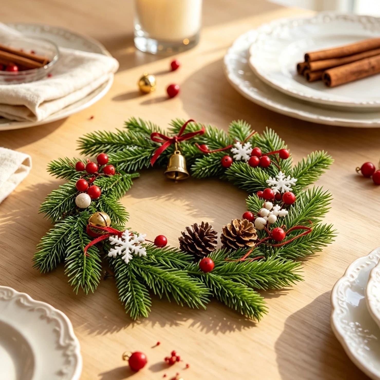 50/100 Pcs Artificial Plants Christmas Green Tree Decor Home Table Vase Accessories Wedding Floral Garland DIY Gifts Candy Boxes