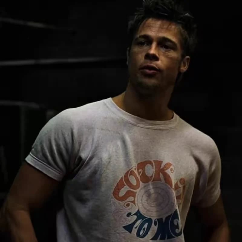 T-shirt a maniche corte in cotone stile loose da uomo e da donna ispirata al film e alla serie TV americana "Fight Club"