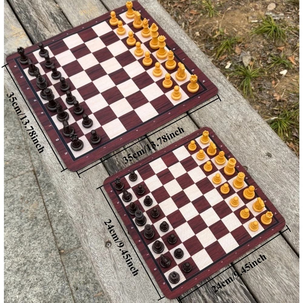 35CM/24CM Chess Sets, Two Models, Chessboard Set: A Chessboard + 32 Chess Pieces for Family Gatherings and Party Game Night