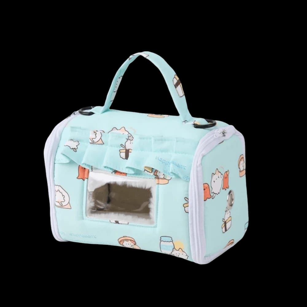 Borsa a Tracolla per Animali Domestici, Trasportino Caldo per Pappagalli, Gabbia da Viaggio Antivento per Uccelli, Ampio Spazio, Imbottita con Finestra, Borsa per Criceti da Esterno per l'Inverno