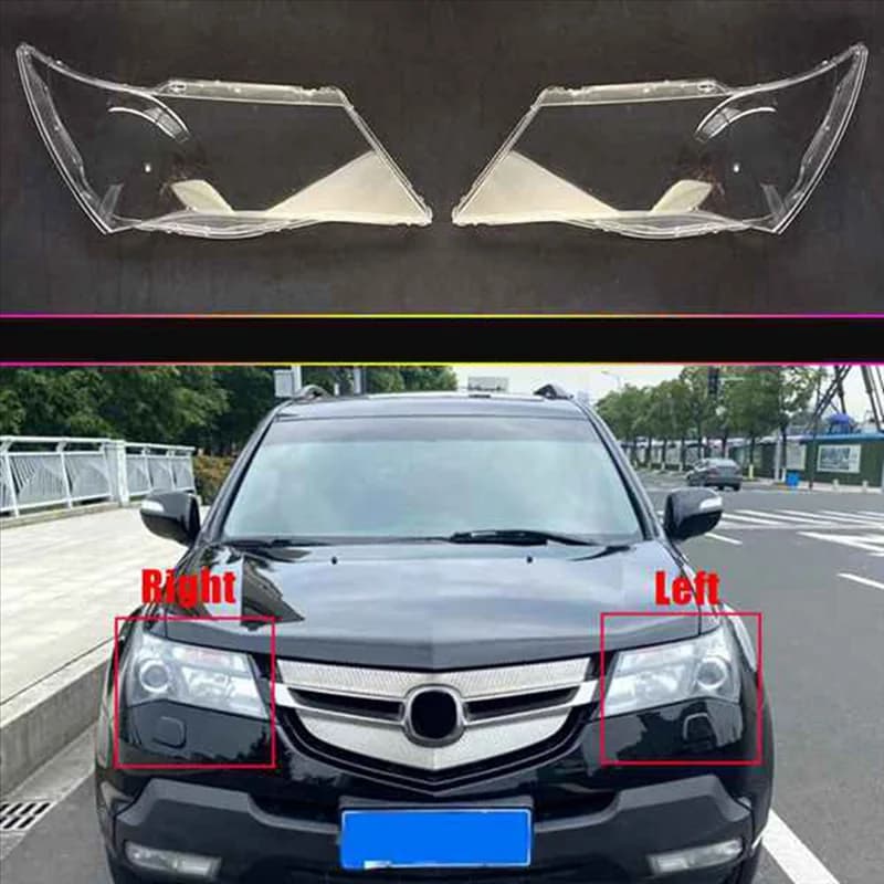 Per Honda Acura MDX 2007-2013 Auto Faro Ombra Testa Della Lampada Della Luce Tappi Per Lenti Lampada Trasparente Borsette Paralume In Vetro