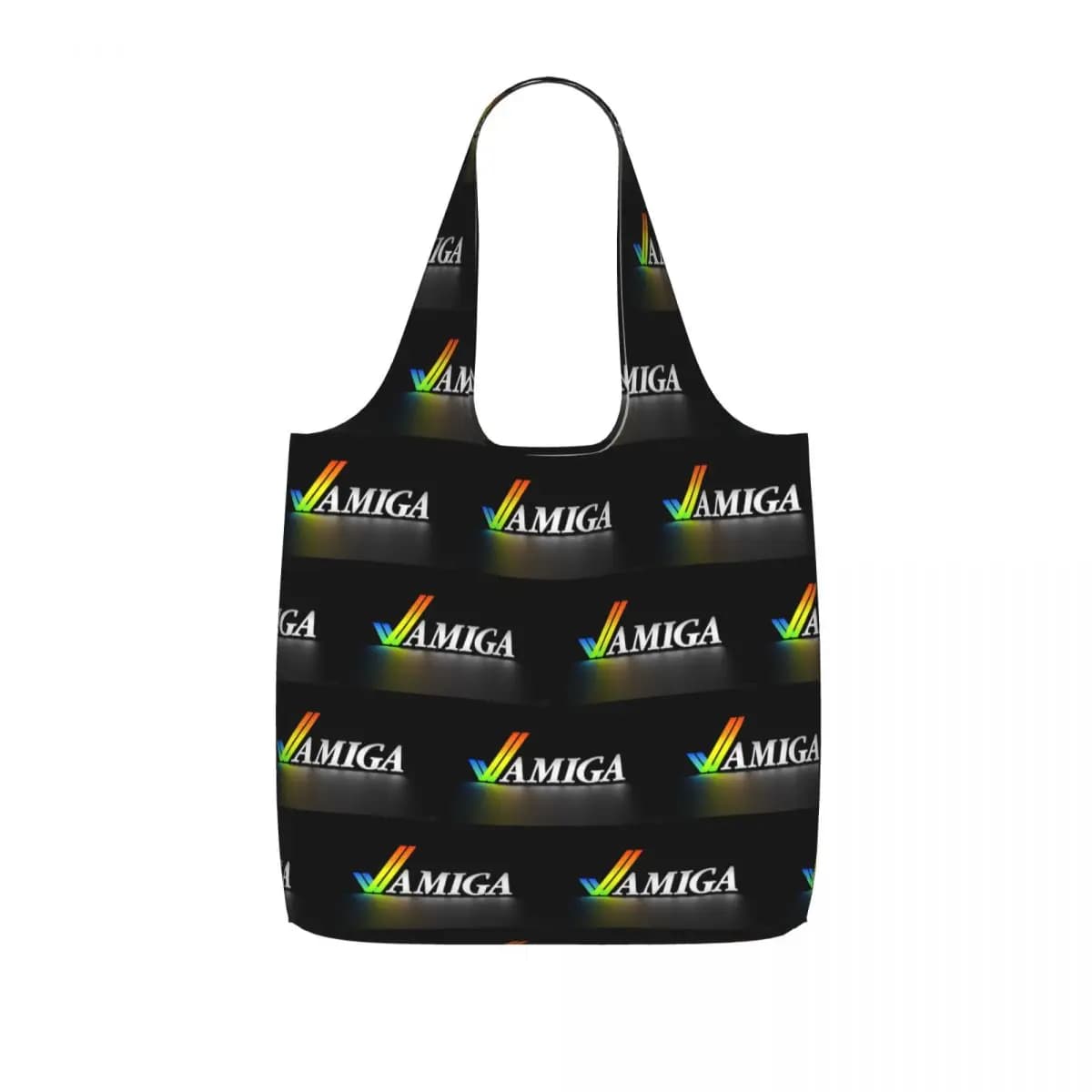 Amiga Shopping Tote Bag Canvas Large Capacity Shoulder Bags Shopper Grocery Handbag for Women