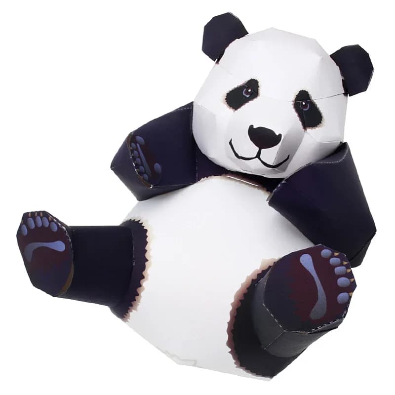 Chinese Giant Panda Handmade Origami Art Folding Mini Cute 3D Paper Model Papercraft Animal DIY Kids Adult Craft Toys QD-007