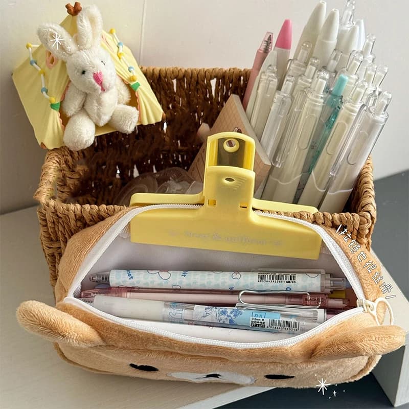 Nuovo Astuccio Portapenne a Forma di Orso Cartone Animato, Organizer Kawaii per Bambini e Ragazze, Regalo di Cancelleria Scolastica, Articolo di Tendenza