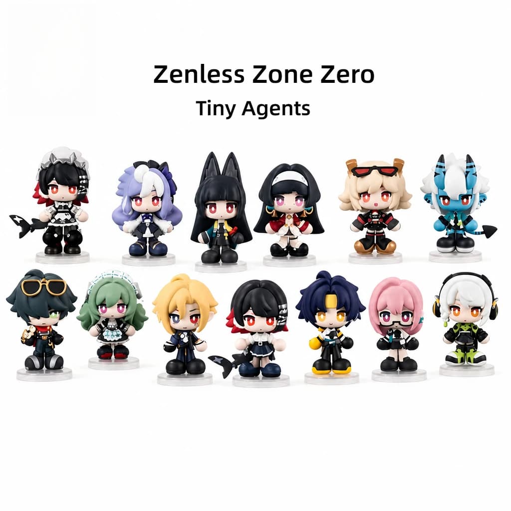 Official ZZZ Zenless Zone Zero Tiny Agents Blind Box Chibi Action Figure Q Version Figure Anime Toy All for Play Desk Ornament