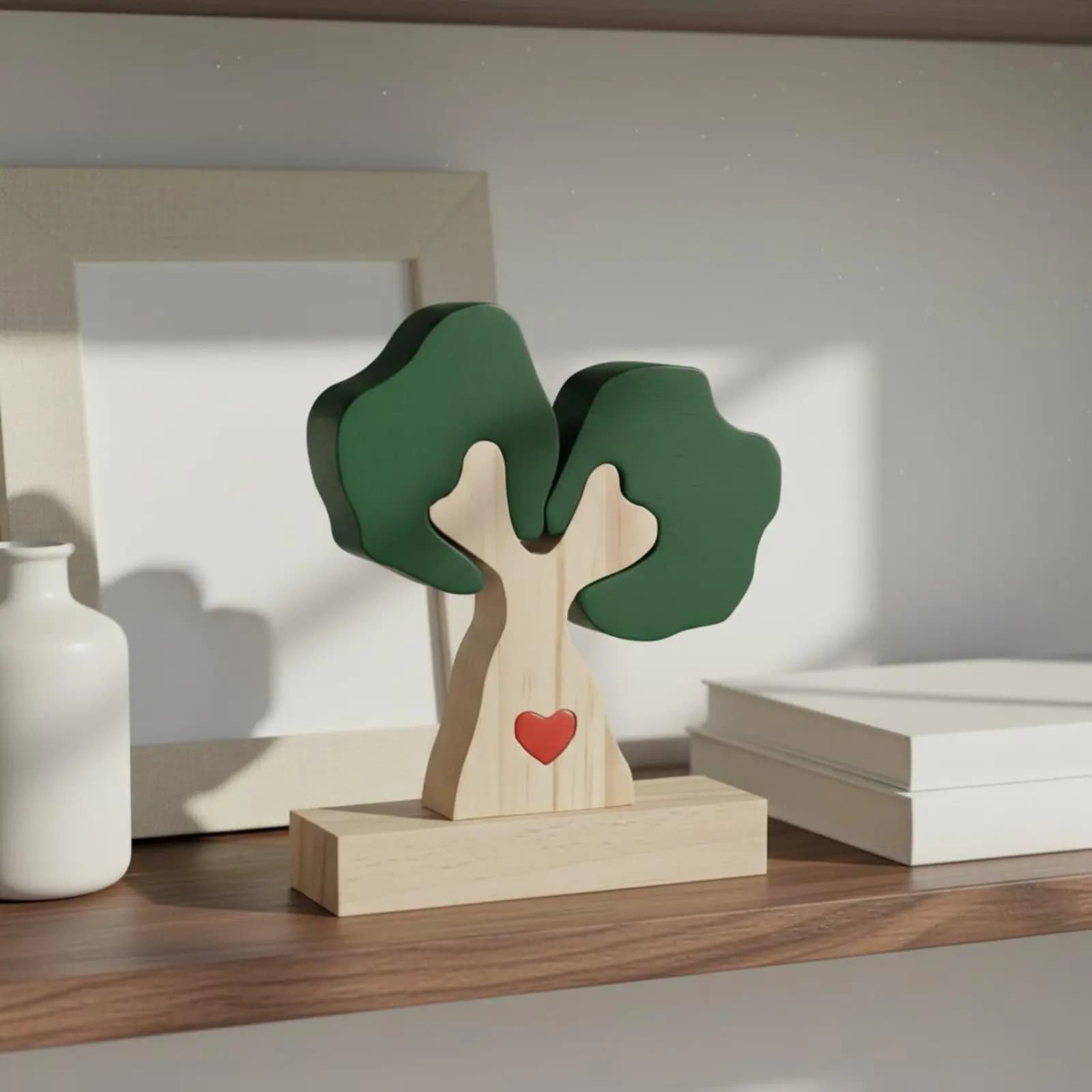 Albero Genealogico in Legno da Assemblare, Decorazione di Alta Qualità con Nomi Familiari Incisi, Pezzi di Connessione per Arte in Legno