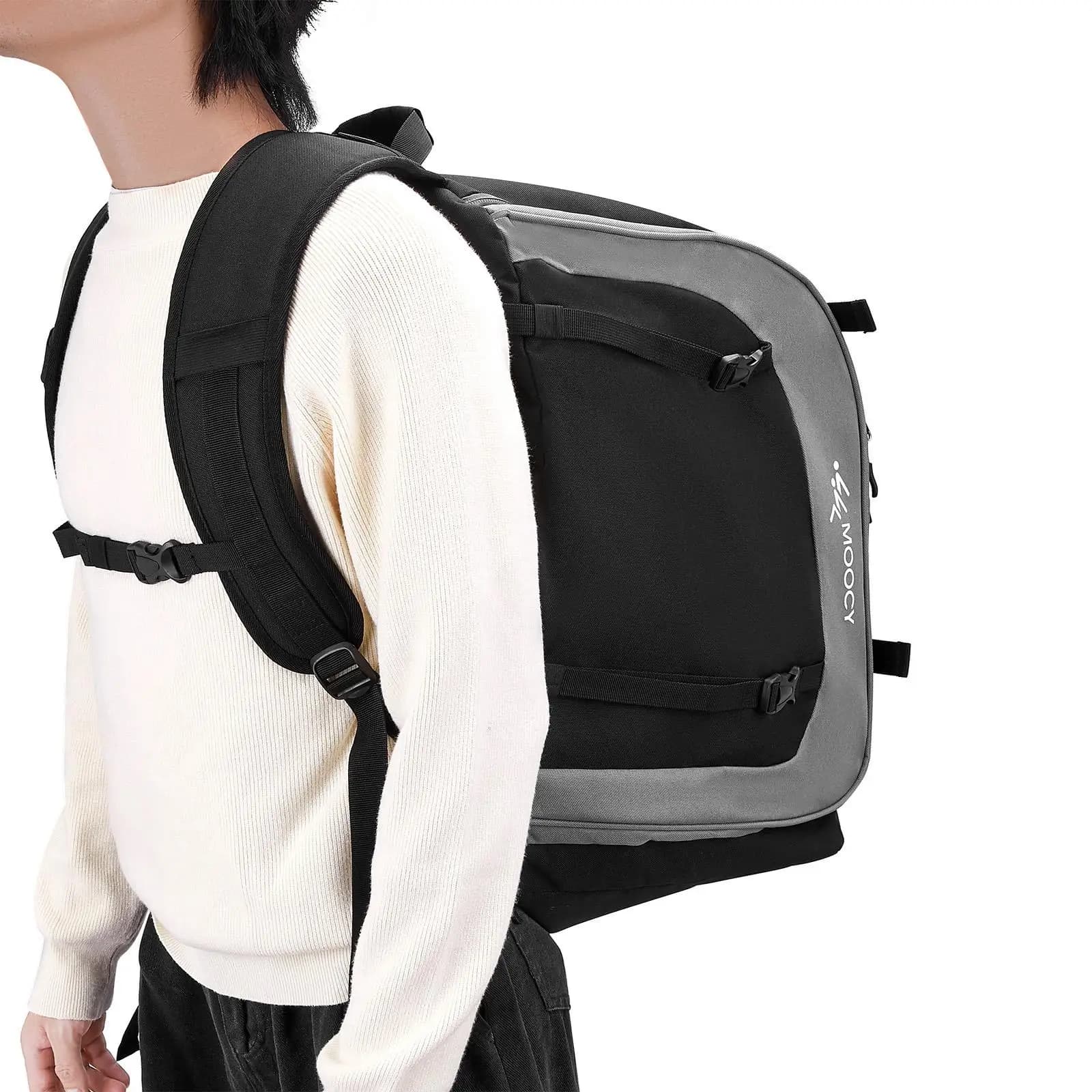 Durable 65L Ski Backpack Large Capacity Storage Bag Boot Bag Lightweight for Accessories Skis Gloves Outdoor Goggles
