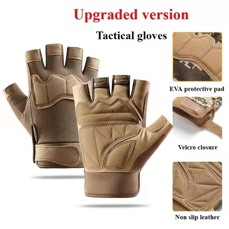Tactical Gloves Half fingers for men and women Breathable riding gloves for outdoor mountaineering