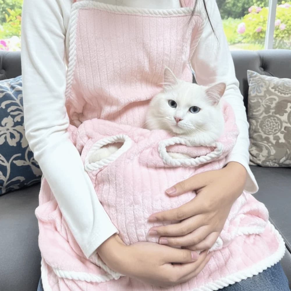 Hair-Resistant Pet Carrier Apron Anti Scratch Thickened Cat Holding Apron Large Pockets Super Soft Pet Anti Shedding Cover