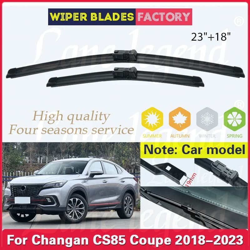 Per Changan CS85 Coupe 2018 - 2023 spazzole tergicristallo per auto parabrezza anteriore spazzola antipioggia per finestra pulita 23 "+ 18" accessori per auto