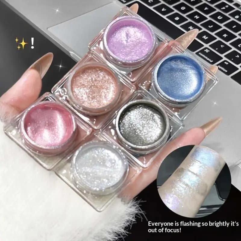 Cappuvini Liquid Shade Gel Glitter Perlato Illuminante Corpo Effetto Lucido Paillettes Drying Fast Monochrome highlighter Shimmer Silkworm