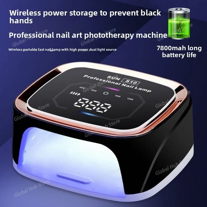 Nuovo essiccatore professionale per unghie UV LED Display HD Lampada per asciugare le unghie wireless intelligente Polimerizzazione ad asciugatura rapida Tutto l'uso plug-in in gel polacco