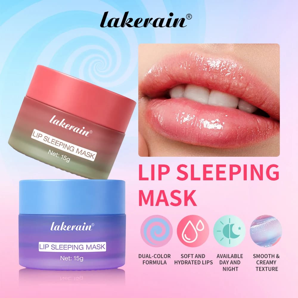 Two-tone lip balm Reduces thin lines Nutrient and moisturizing Lips dry and screpolated Skin care Vitamin C Lip mask to blueberry During night