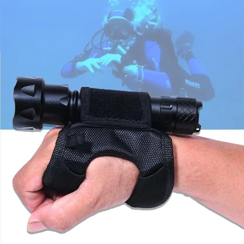 Support for LED Flashlight, Free Hand Torch Door, Arm Support, Wrist Strap, Diving Glove, Cycling