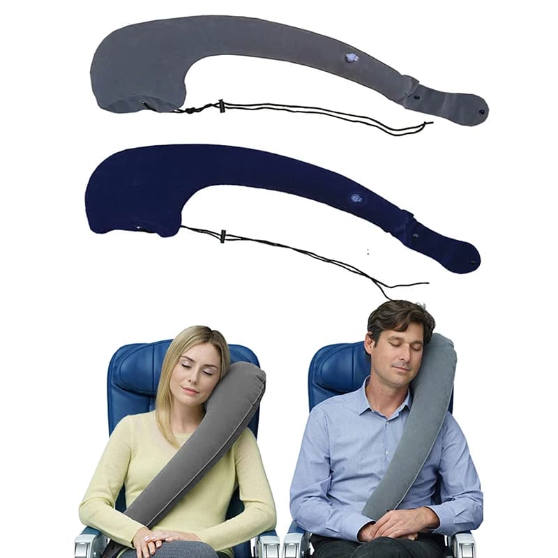 Cuscini di supporto per il mento del poggiatesta portatile dell'aria gonfiabile del cuscino del PVC per il cuscino del pisolino del collo del sonno del resto di viaggio