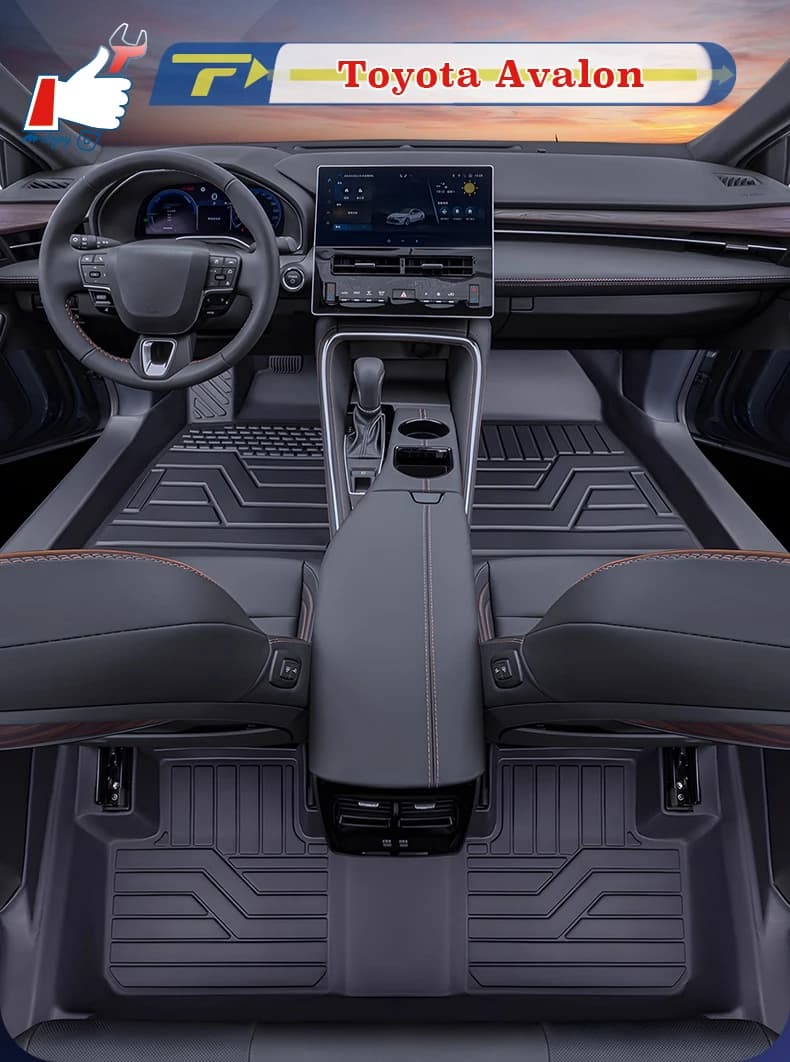 Car mat with left guide for Toyota Avalon 2018-2024 Fully surrounded feet mat Floor Mat Waterproof Mat
