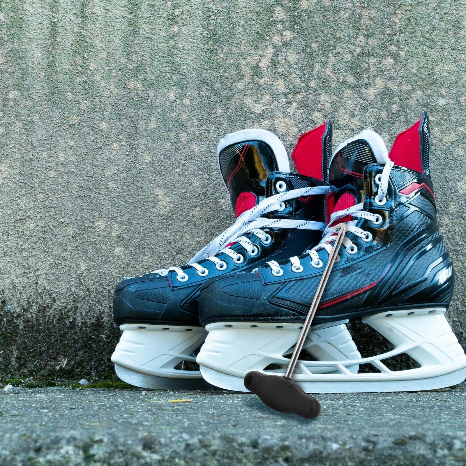 Strumento per allacciare le lacci delle pattine, resistente, per pattini da ghiaccio e hockey