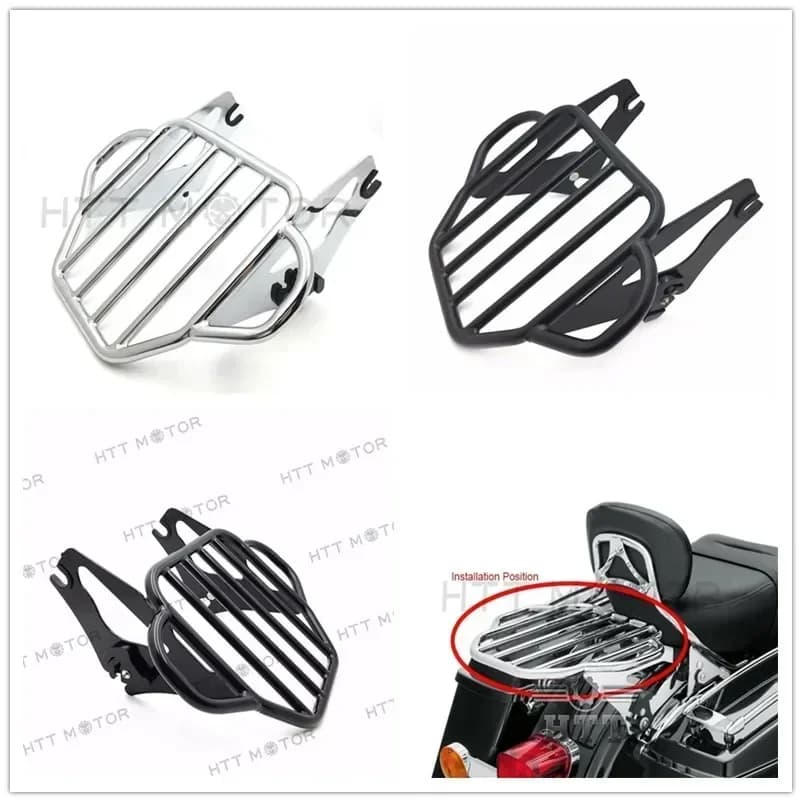 Portapacchi staccabile per moto King per Harley Davidson Road King/Street Glide 2009-2021 opaco lucido