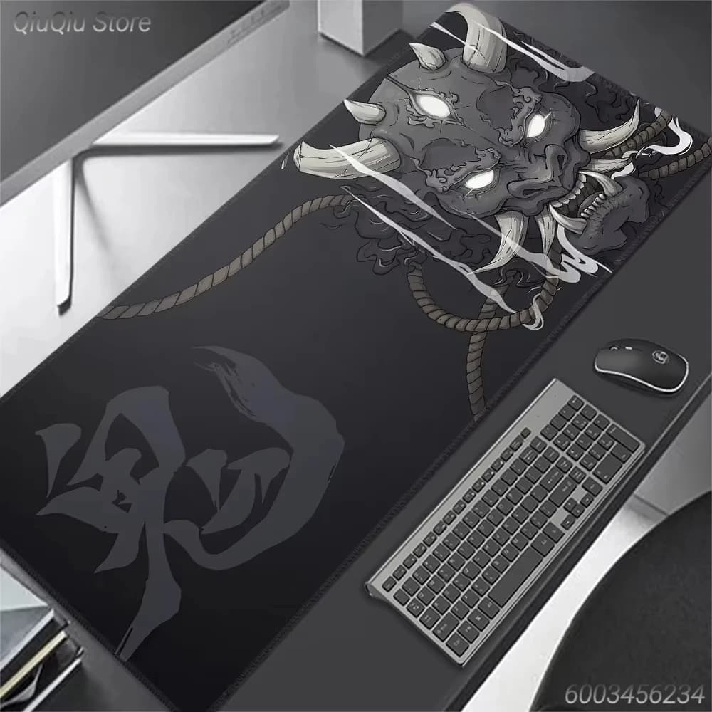 Tappetino per mouse da gioco con motivo Hannya Oni, base in gomma antiscivolo, tappetino da scrivania per decorazioni per la casa, l'ufficio e il gaming