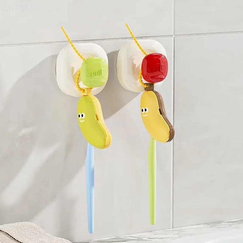 Copri spazzolino da denti a forma di banana 2 in 1 e custodia protettiva antipolvere per capsule di dentifricio portatile, ideale per viaggi, escursioni e campeggio