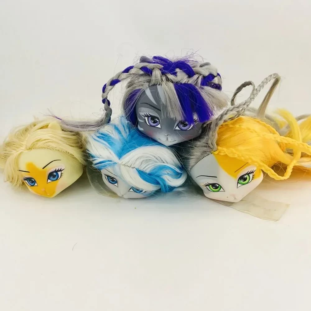 3/4 pz passerella Kitties testine di ricambio modello per bambini fai da te 1/6 bambole gattino gatto testa giocattoli