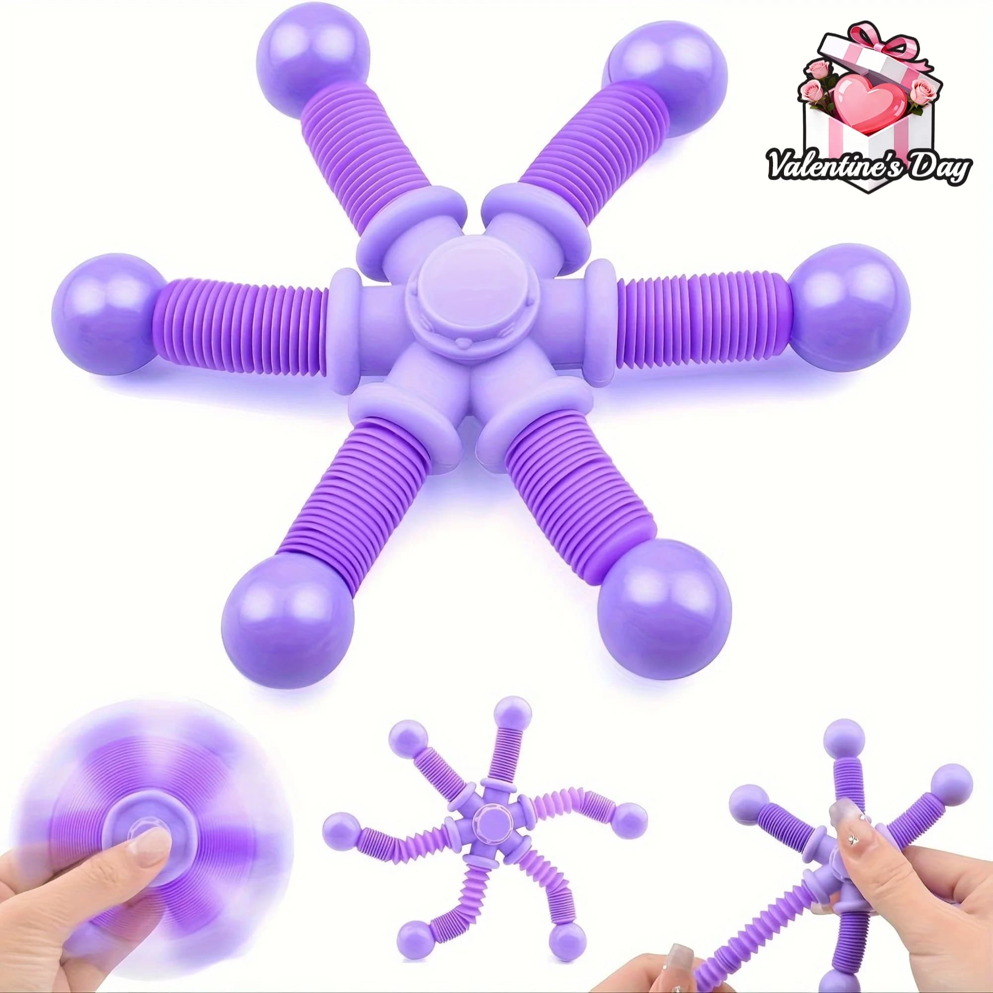 Fidget Spinner Giocattolo Antistress Sensoriale, Perfetto Regalo per Pasqua e San Valentino, Ideale come Gadget per Feste per Bambini