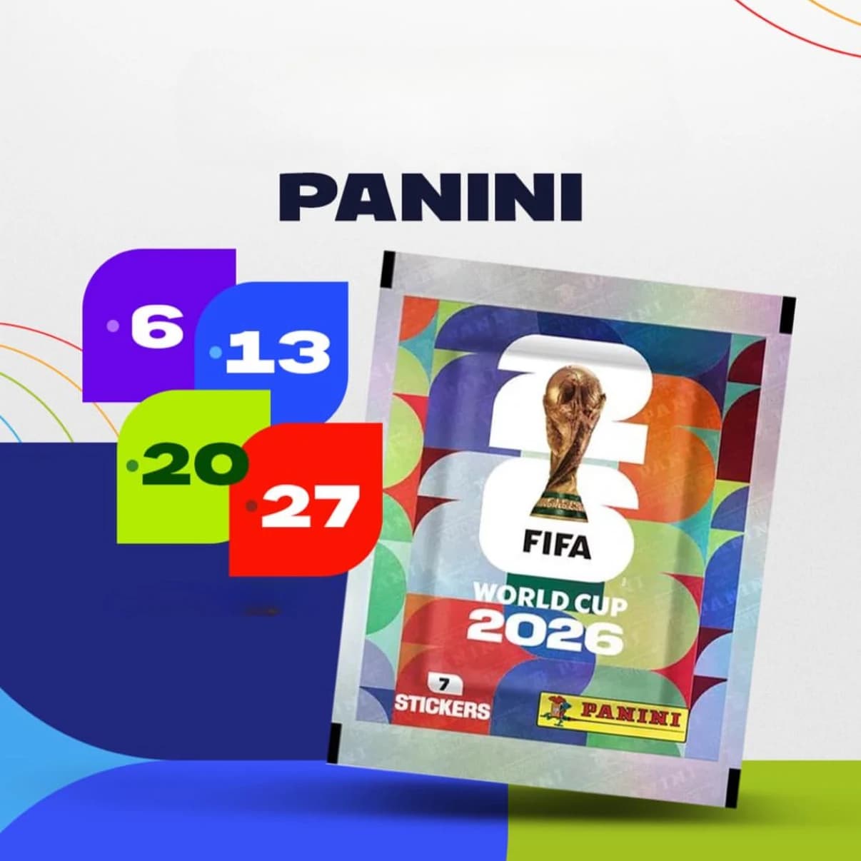 International Version Panini 2026 FIFA World Cup Genuine Blind Box Sticker Collection Limited Football Souvenir Holiday Gifts