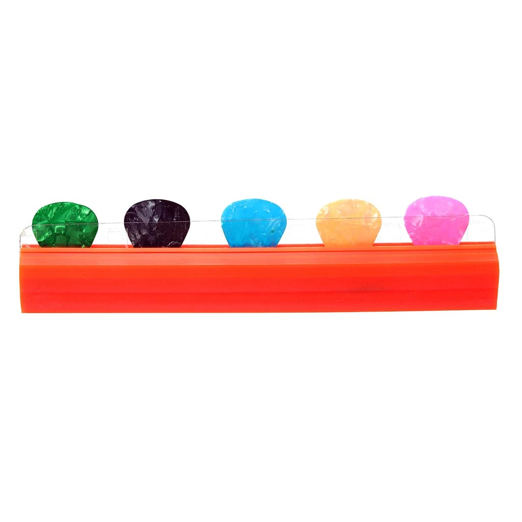 Guitar Picks Holder Clamp Clip Microphone Stand Pick holder with 5Pcs Picks for Instrument Accessory