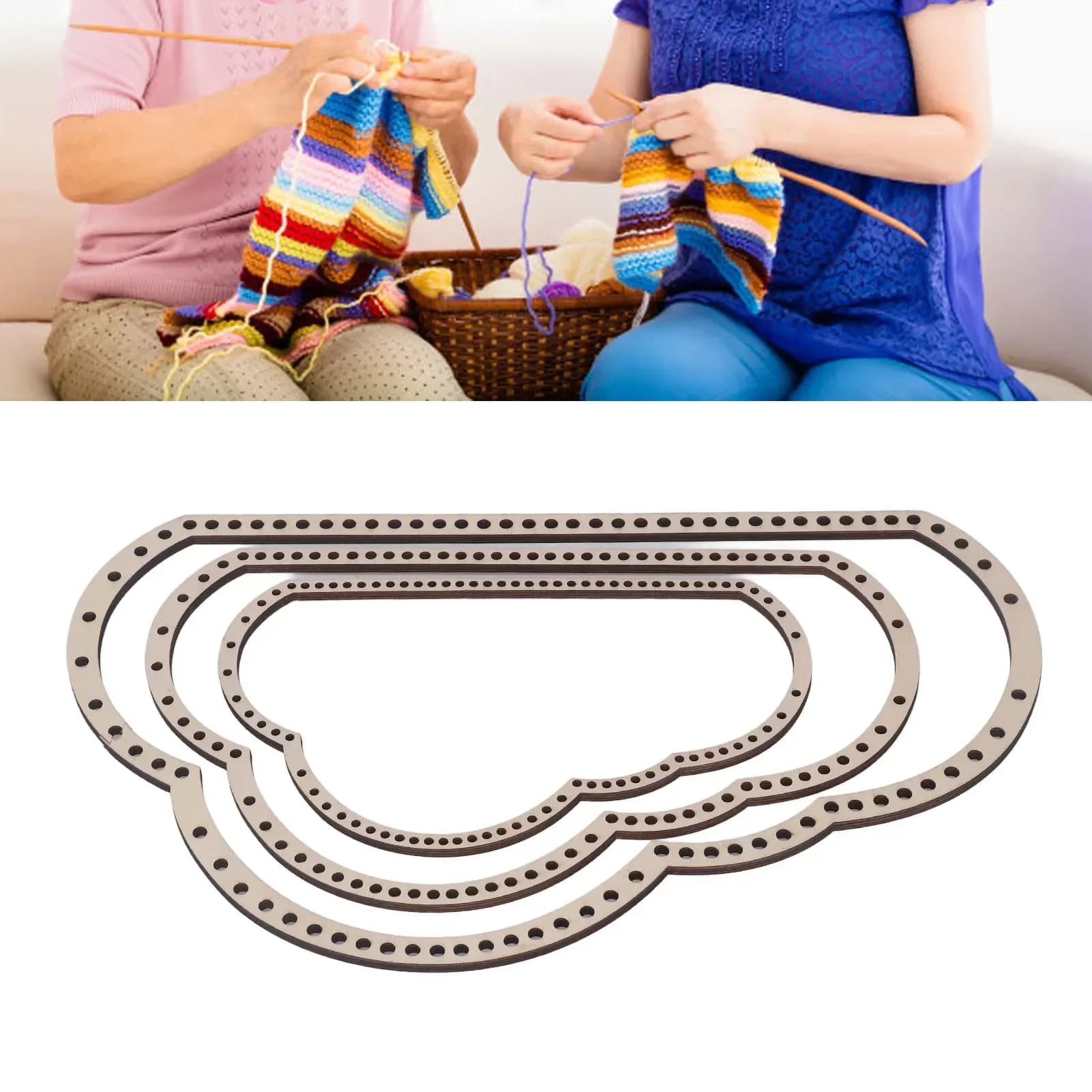 3Pcs Cloud Weaving Loom Kit Durable Beech Smoothing Surface Easy Operation Weaving Loom Craft Kit For DIY Adult Beginner