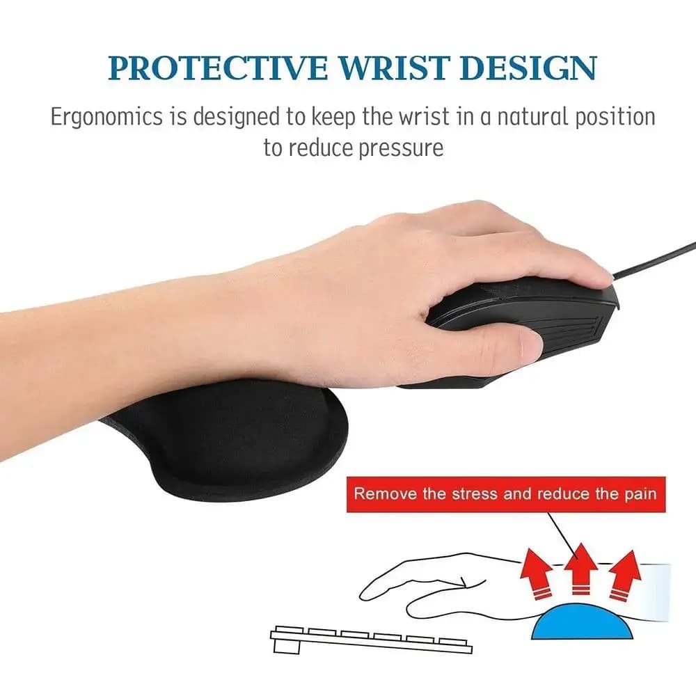 Poggiapolsi per tastiera e mouse, supporto per poggiamano in memory foam, supporto ergonomico per cuscino da polso, memory foam per PC portatile da ufficio