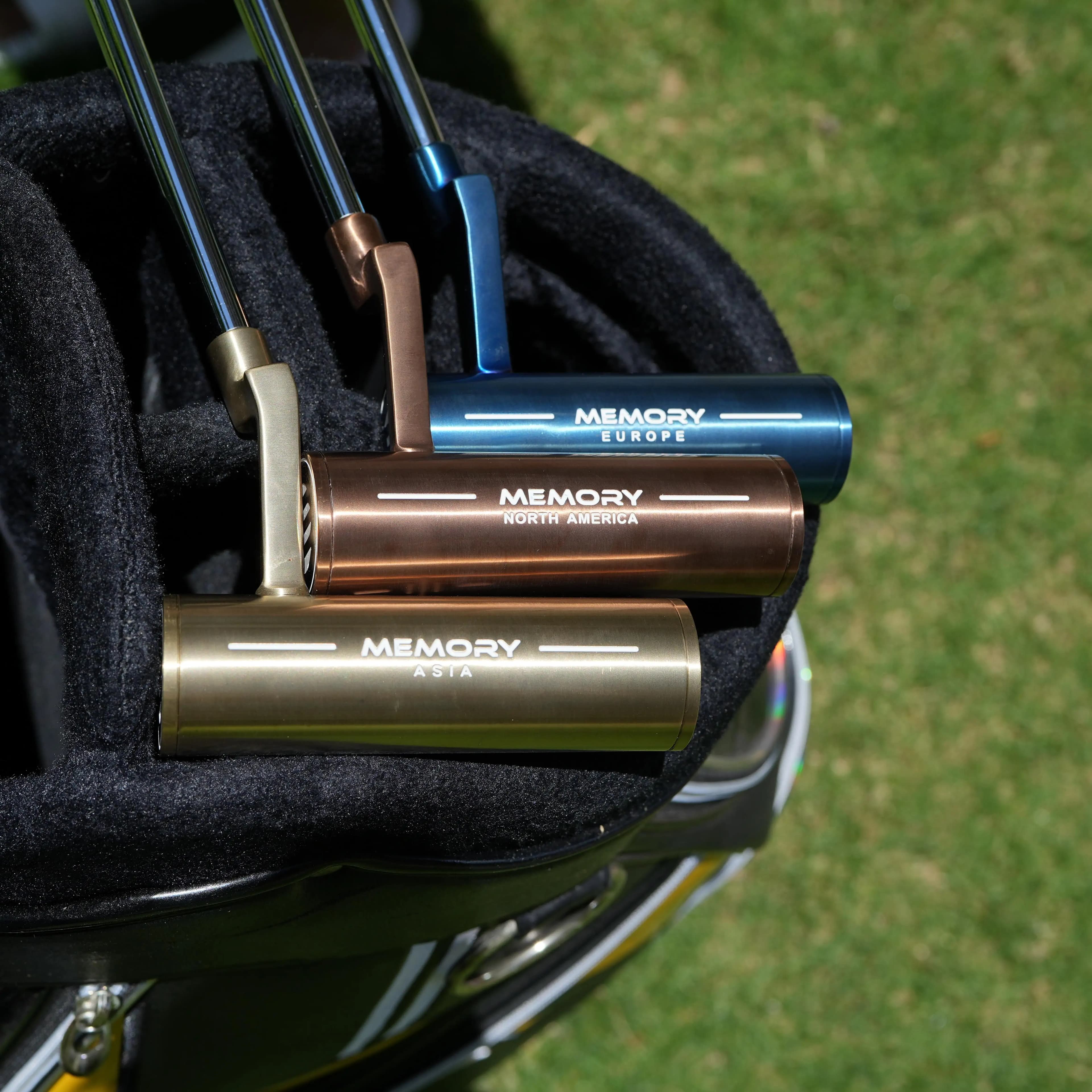 1pc Right-Handed Golf Putter - Asia/Europe/NA Edition | Anodized Forged Head | PU Leather Grip | Sleek Metallic Finish | Durabl