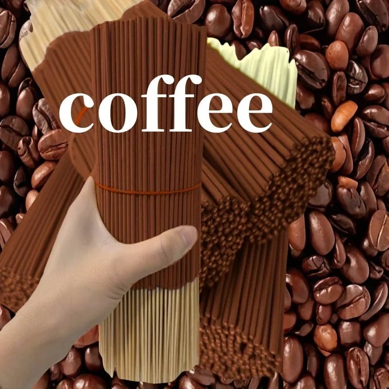 20/55/90/130Pcs Natural Coffee Aroma Sticks - High-Quality Wooden Aroma Sticks for Home Air Purification, Relaxation, Yoga, Office