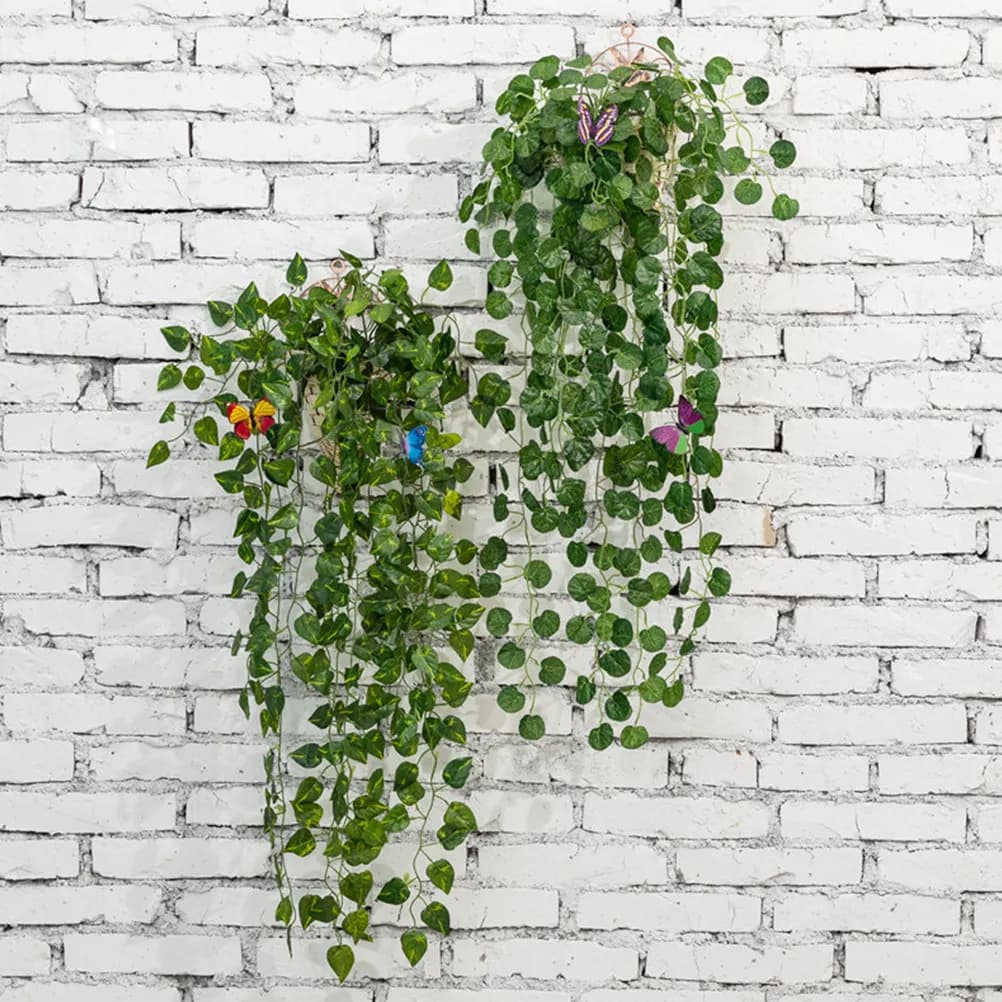 4 Pezzi di Foglie di Begonia Artificiali da Appendere, Decorazioni Realistiche di Piante Verdi, Rattan per Matrimoni, Feste e Decorazioni da Parete per la Casa