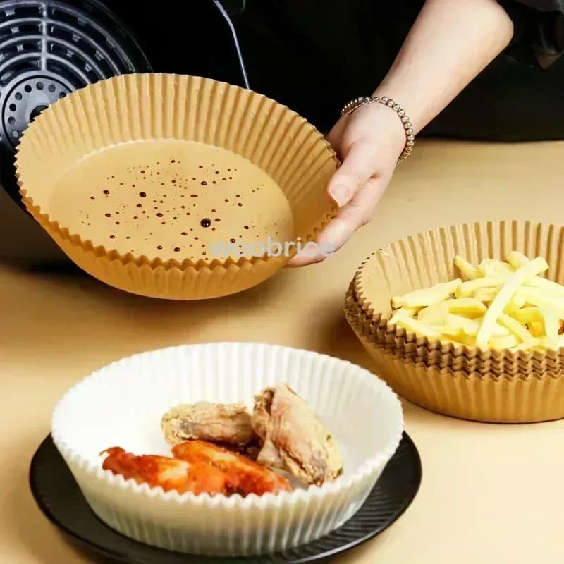 Fogli di carta usa e getta antiaderenti per friggitrice ad aria, carta da forno antiaderente per cottura, arrosti e microonde