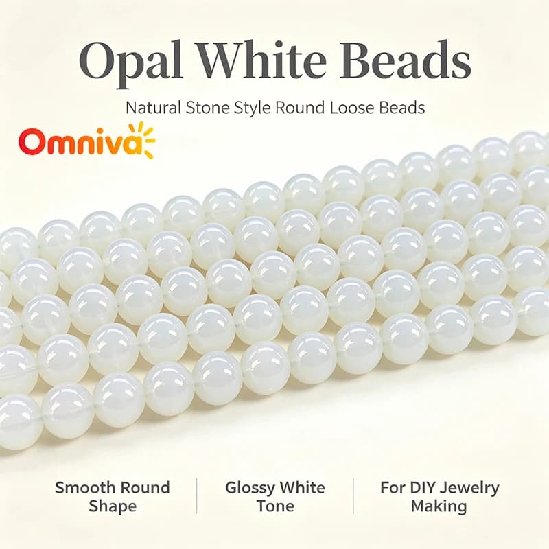 Wholesale Milky White Opal Glass Beads Translucent Spacers For DIY Bracelet Necklace Earring Handcraft Jewelry Making Supply