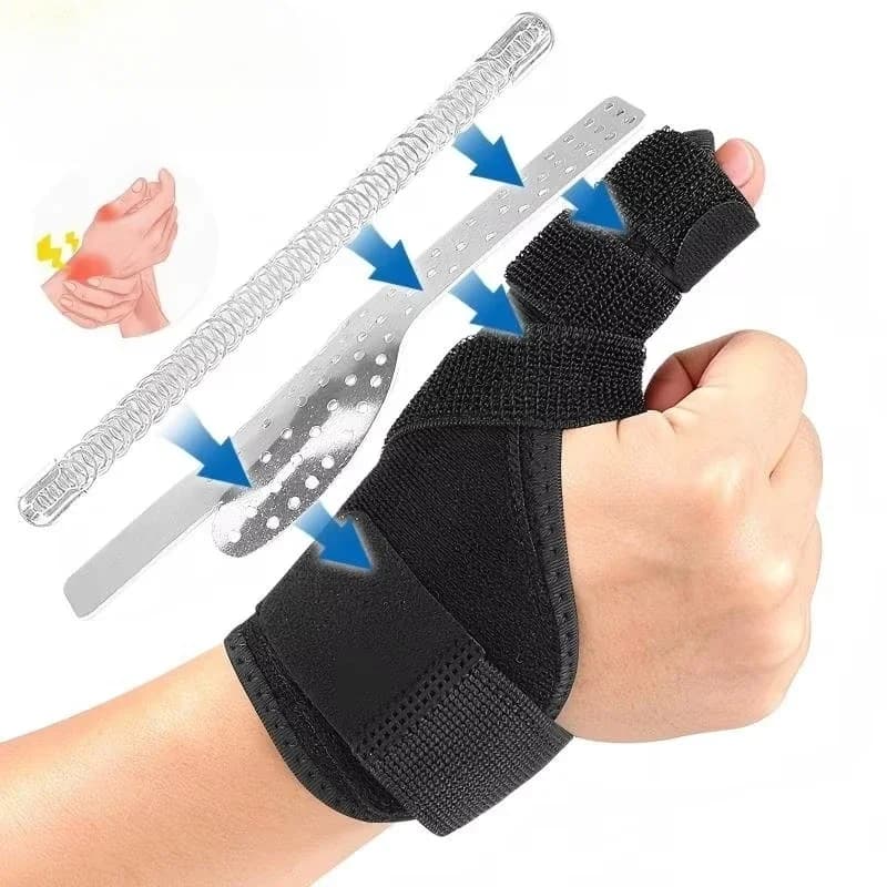 SBR Thumb Spica Splint Adjustable Compression Breathable Wrist Brace Hook and Loop Closure Secure Support for Work Office Sports