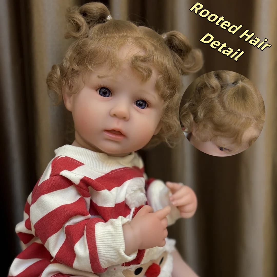18-20 pollici Lavabile Ward Bebe Reborn Girl con capelli radicati Corpo in vinile morbido Fatto a mano Reborn Doll Realistica bambola neonato realistica
