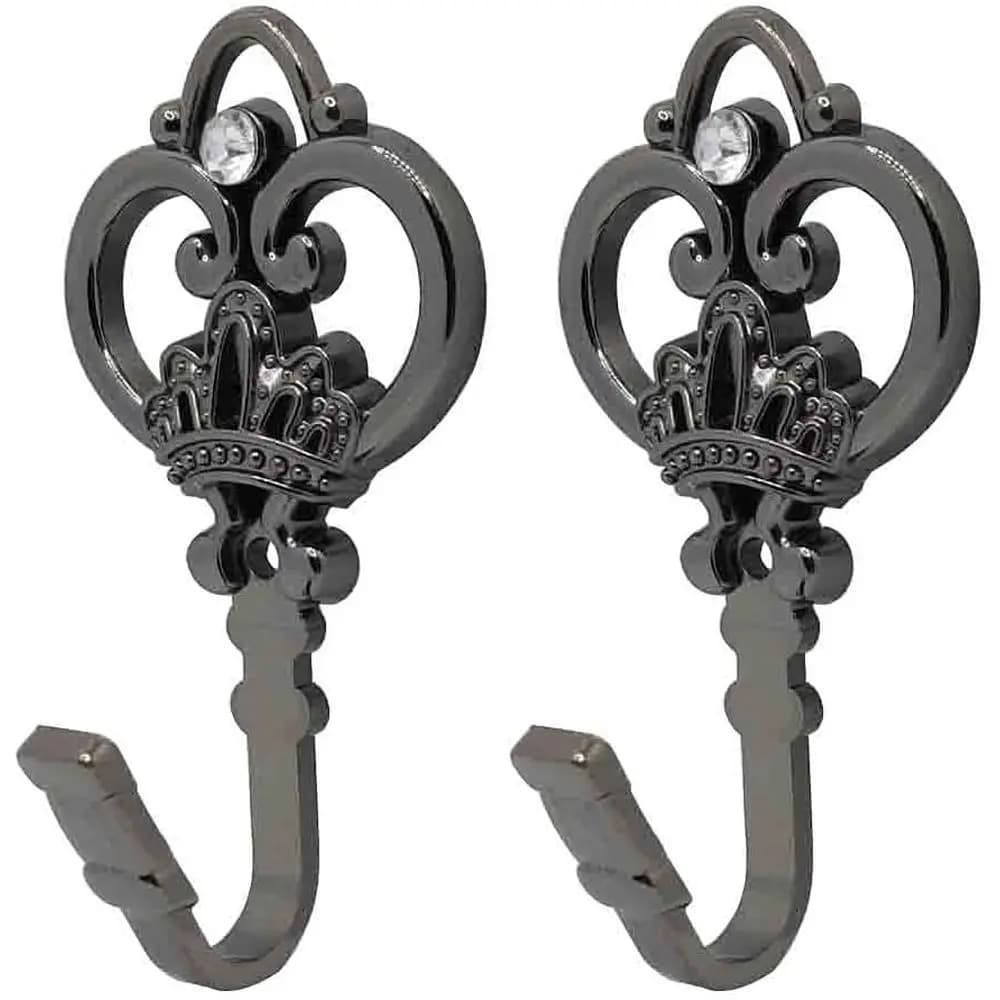 Curtain Wall Hooks - Household Clothes Hanging Hooks, Window Drapery Medallion Holdbacks, Curtain Tiebacks, Tassel Holder 1 Doub