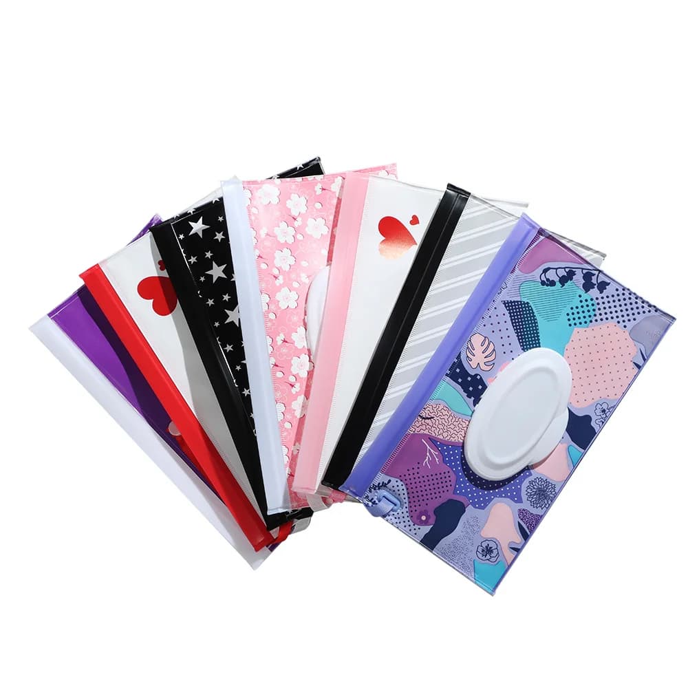 Prodotto di moda carino Custodia da trasporto con coperchio ribaltabile Accessori per passeggino portatili Scatola per fazzoletti Custodia per cosmetici Borsa per salviette umidificate