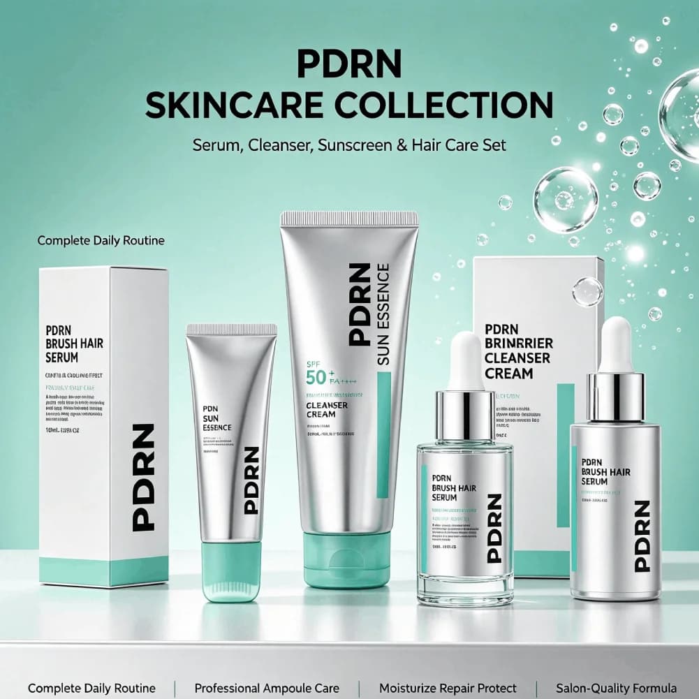 PDRN Peptide Collagen Serum Set Intensive Lifting Firming Skin Tightening Ampoule Essence SPF50 Sun Essence Anti-Aging Skin Care