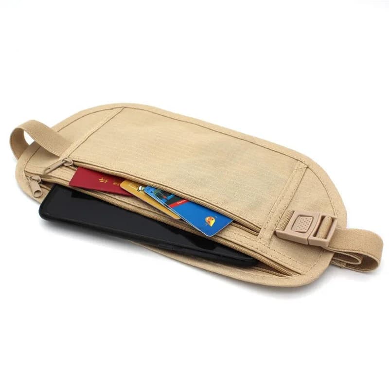 Marsupio da viaggio invisibile per esterni Portafoglio di sicurezza nascosto Borsa da viaggio Marsupio per soldi Marsupio per passaporto