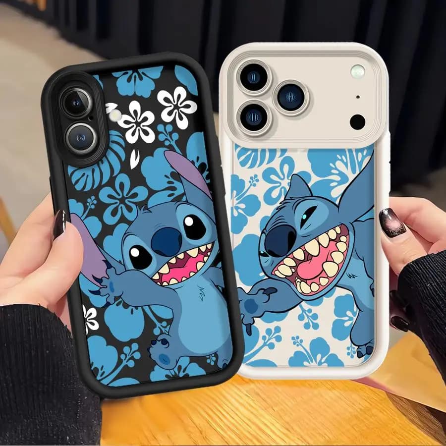 Cartoon Disney Stitch Case for Apple iPhone 17 Pro Max 14 Plus 15 12 13 Mini 16 11 XR Air 16e XS Phone Cover