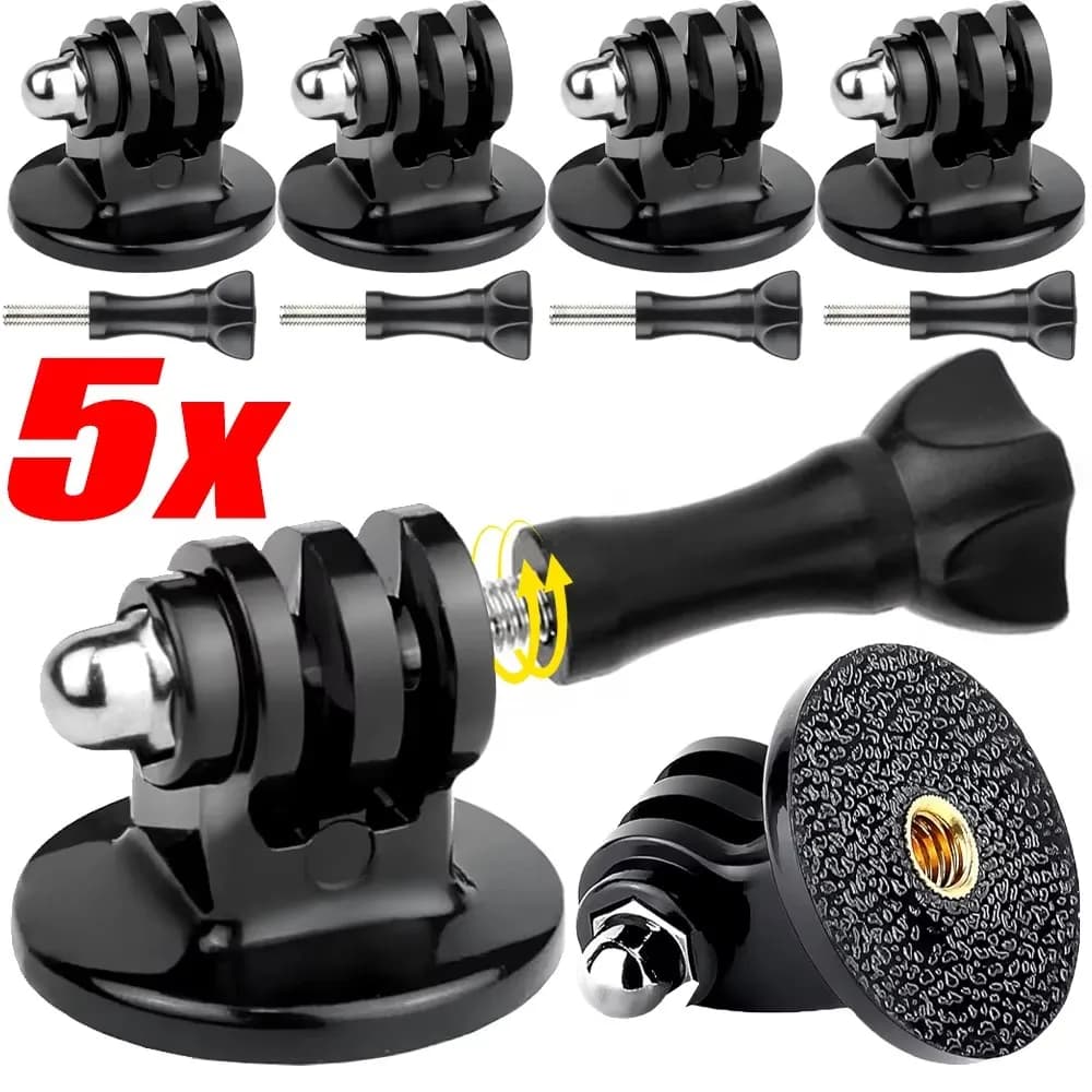 Supporto Treppiede per Action Cam con Adattatore e Viti a Brugola da 1/4"-20 per GoPro Hero 13 12 11 10 Insta360 Ace Pro DJI Osmo