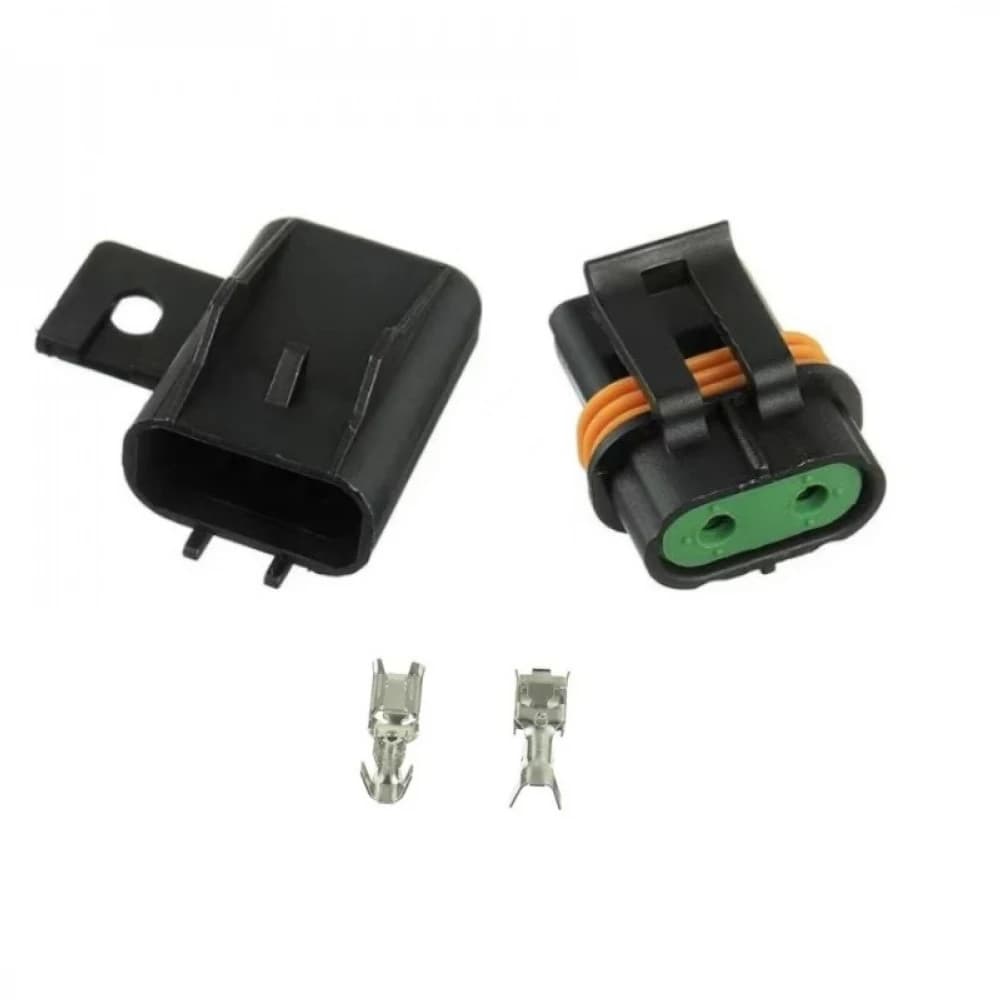 1/6 Set 2 pin impermeabile maschio + femmina con connettore a 2 terminali connettore elettrico sigillato per spina ventola serie Metri-pack 630