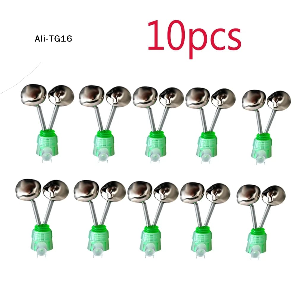 Set di 10 Campanelli a Spirale Doppia per Avvisatori Acustici da Pesca, Accessori per Clip da Canna da Pesca Notturna per Carpe